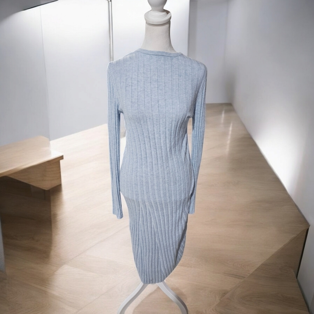 a new day Light Blue Ribbed Maxi Dress